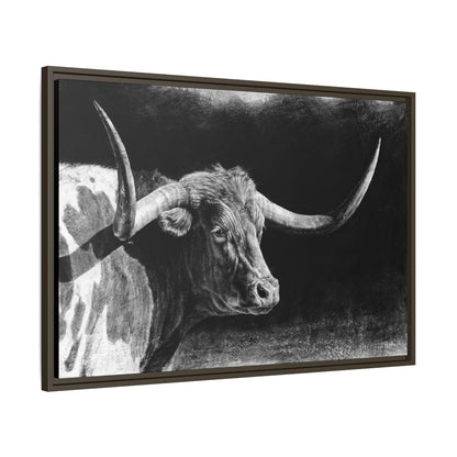 "Longhorn II" Framed Canvas