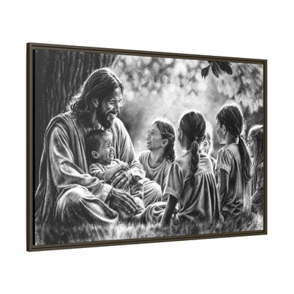 "Bless the Little Ones" Framed Canvas