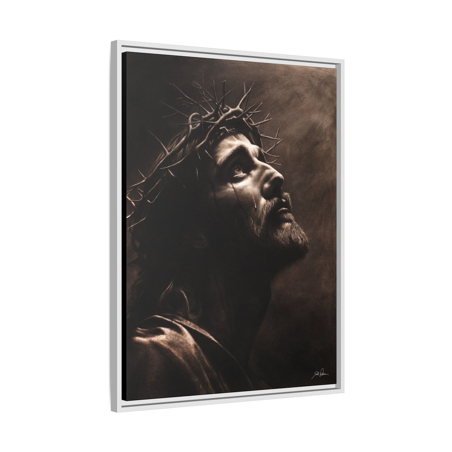 "With His Stripes We Are Healed" Framed Canvas