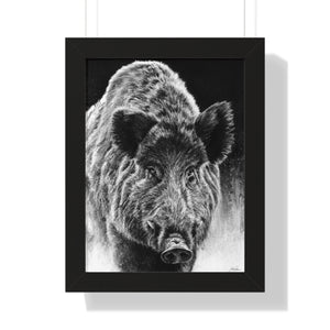 "Wild Boar" Framed Paper Print.