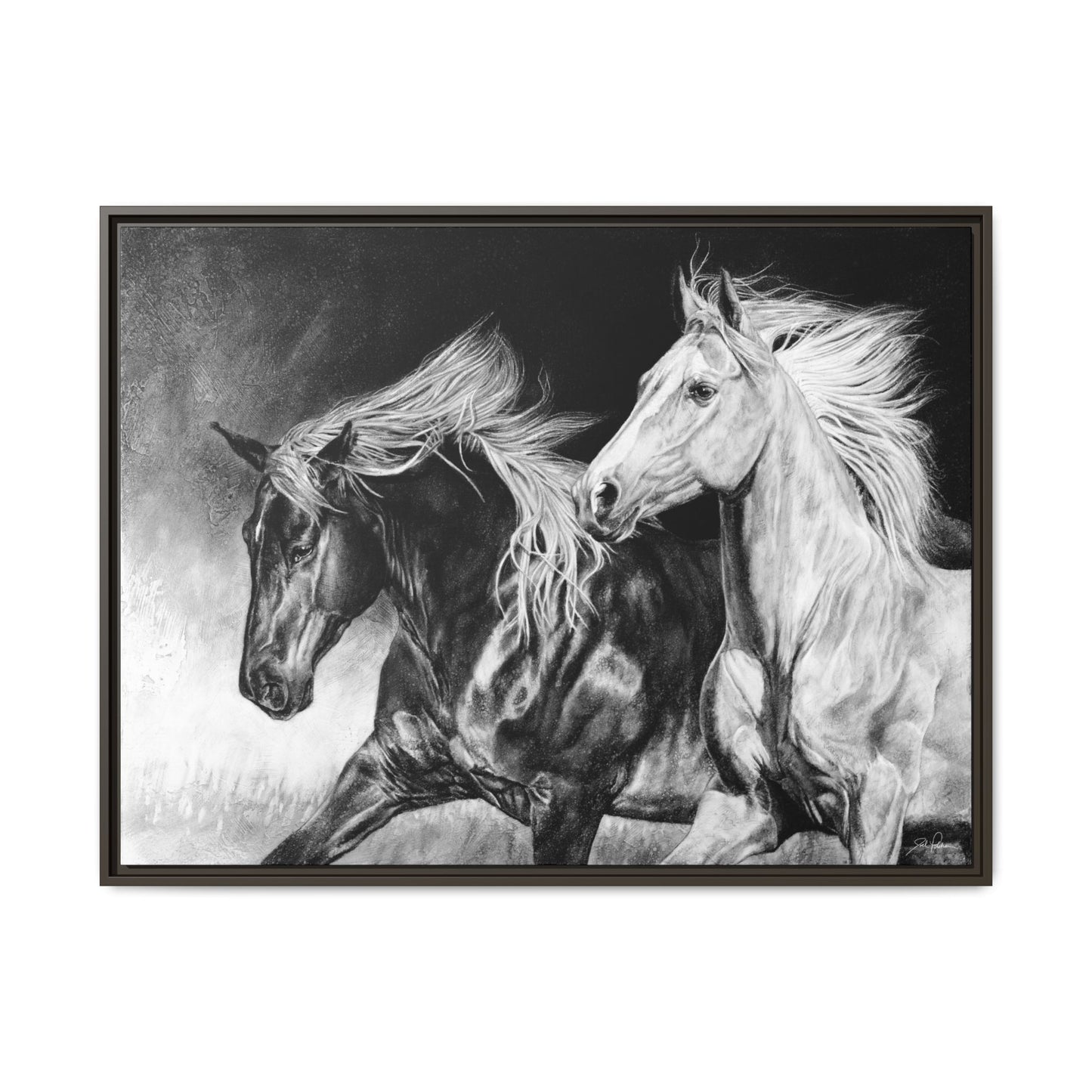 "Dynamic Duo" Framed Canvas