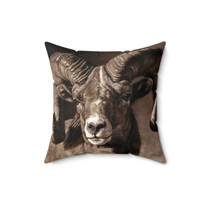 "Full Curl" Square Pillow.