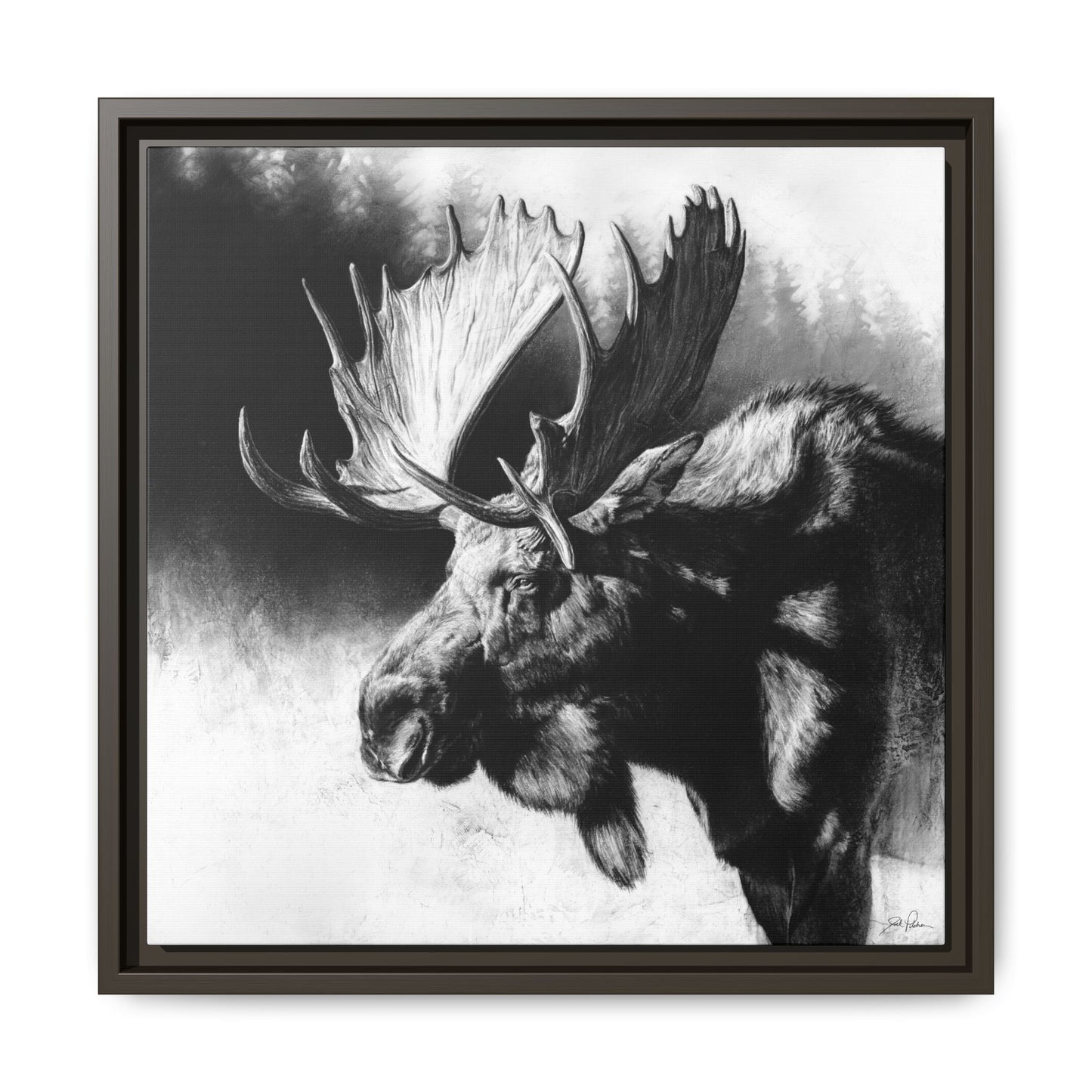"Formida-bull" Framed Canvas