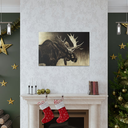 "Mighty Moose" Gallery Wrapped Canvas.