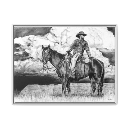 "Looking Back on the Path" Framed Canvas