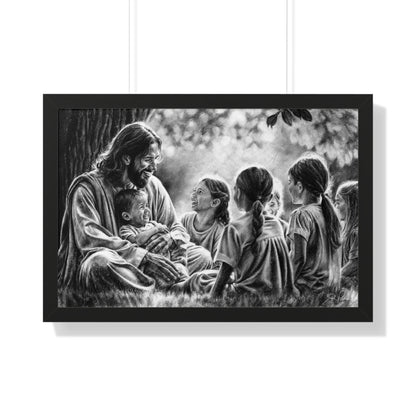 "Bless the Little Ones" Framed Paper Print