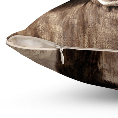 "Full Curl" Square Pillow.