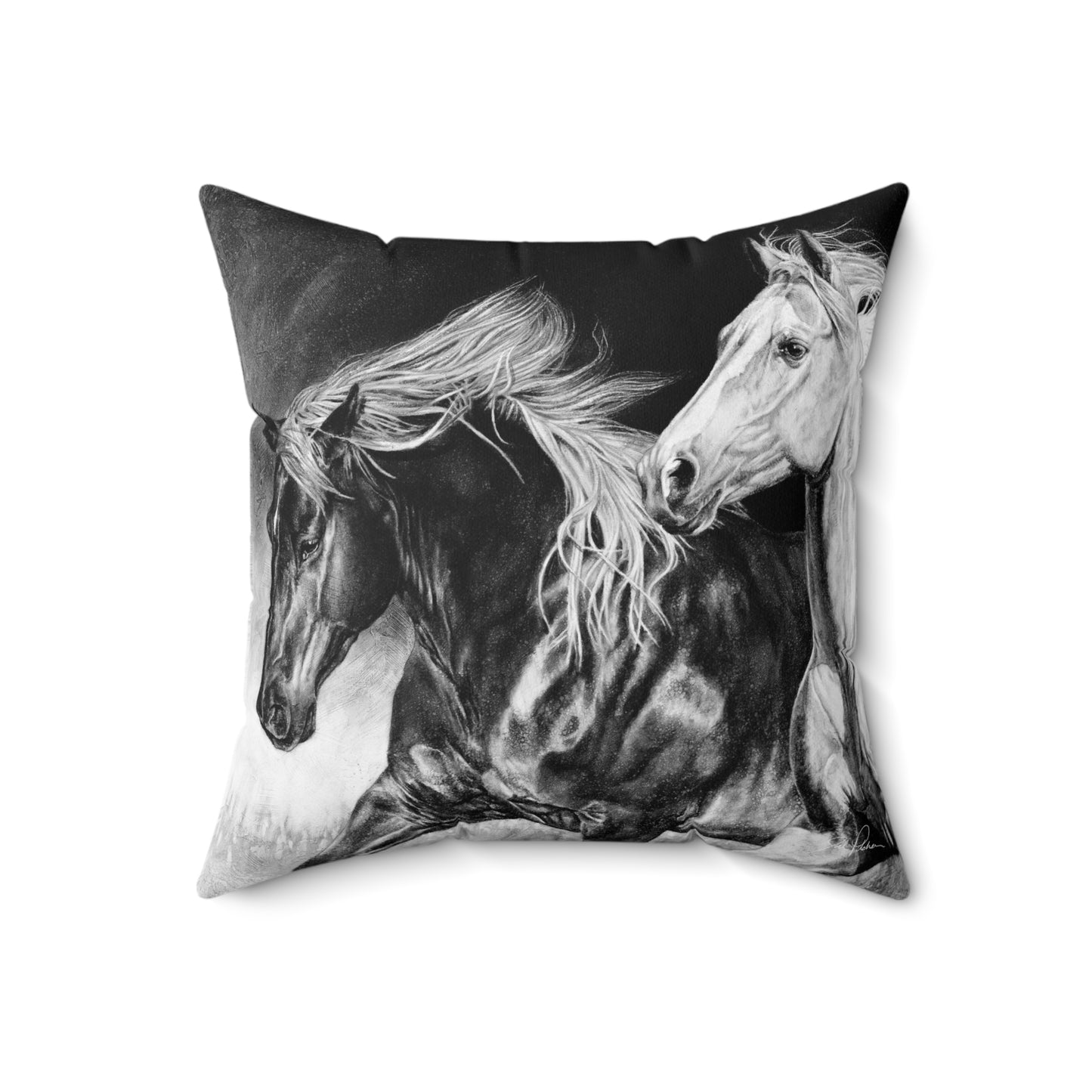 "Dynamic Duo" Square Pillow.