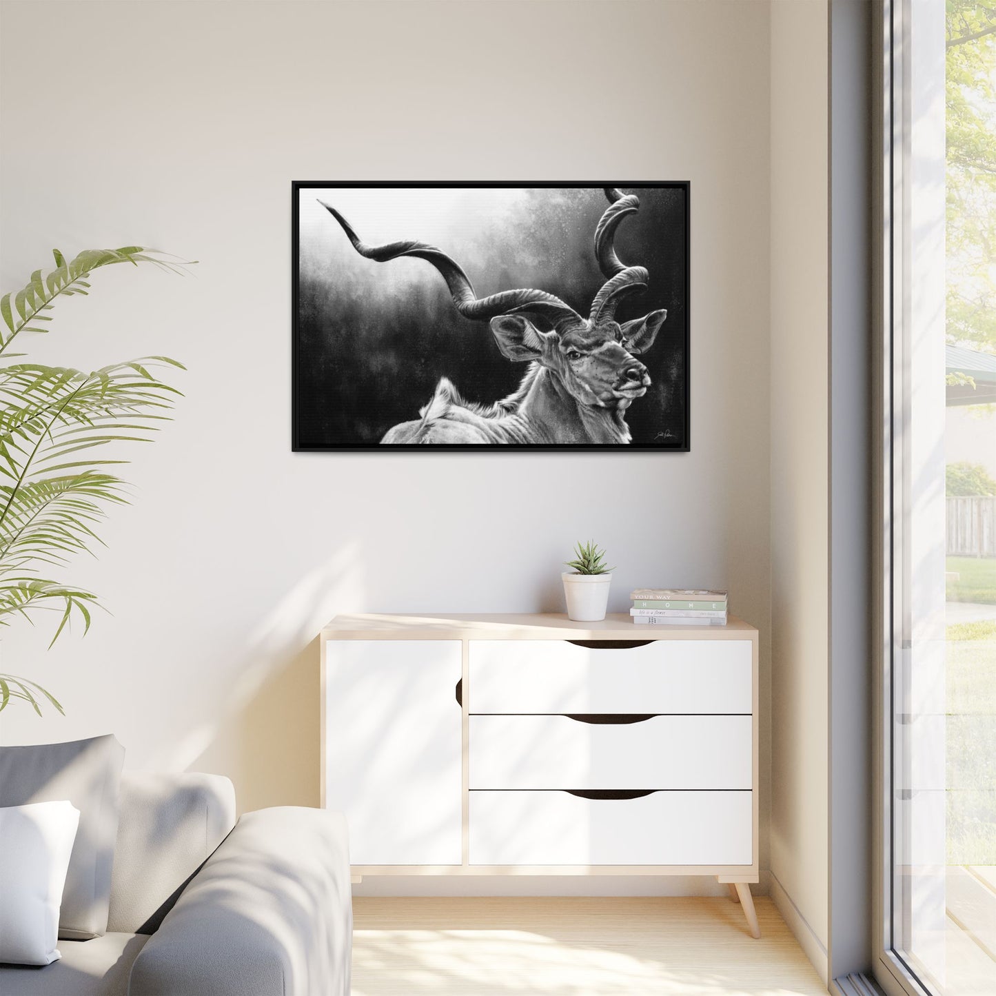 "Kudu" Framed Canvas