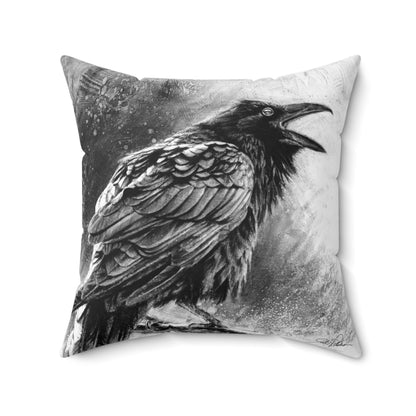 "Raven" Square Pillow.