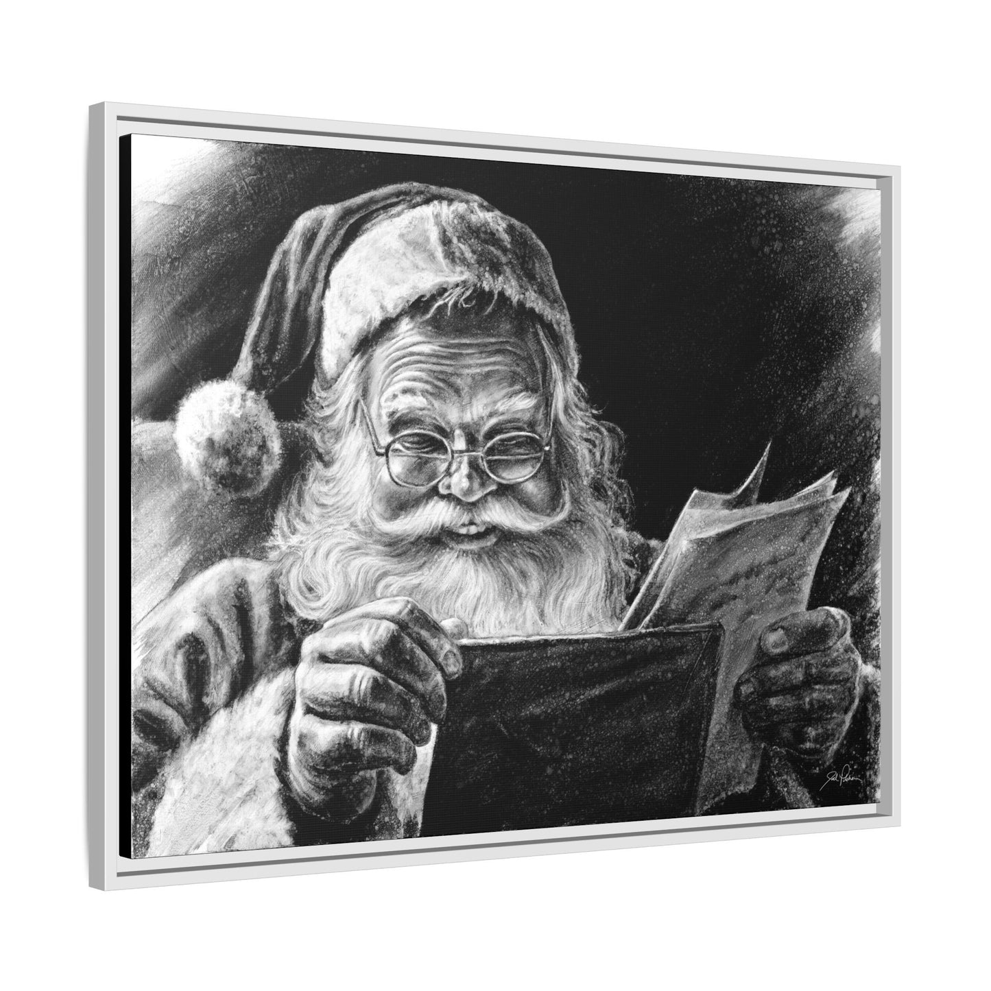 "Dear Santa" Framed Canvas