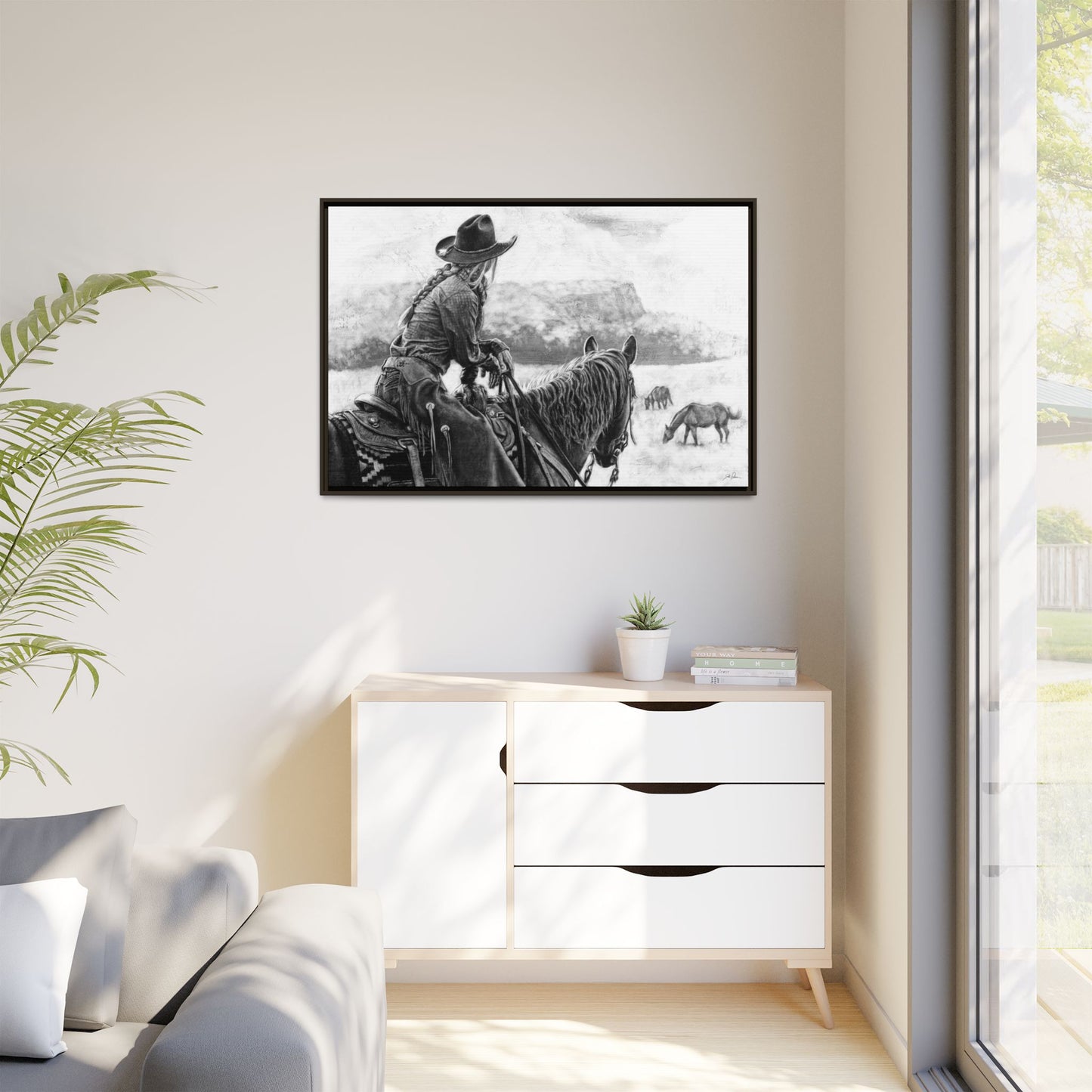 "Bridles and Braids" Framed Canvas