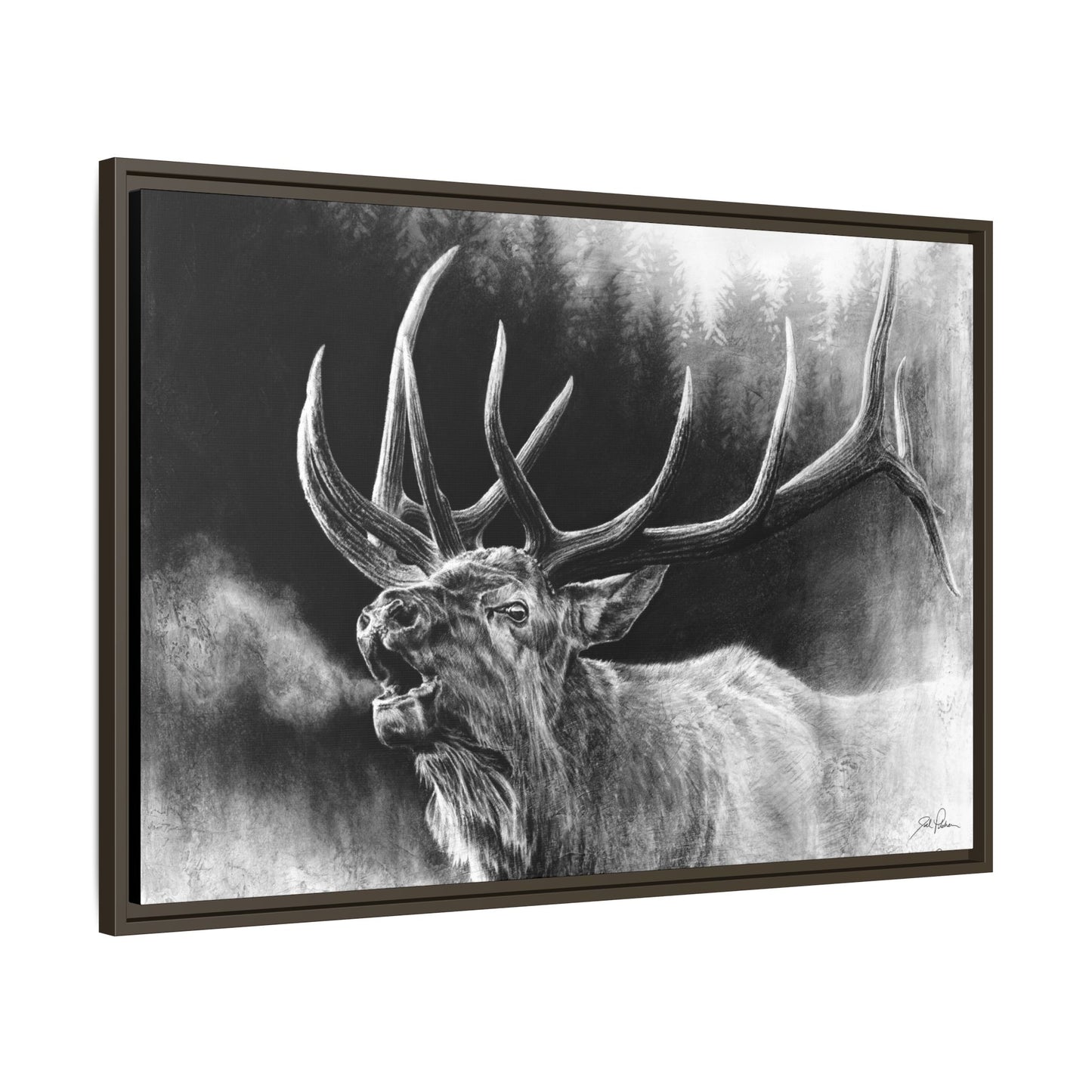 "Bugle Boy" Framed Canvas