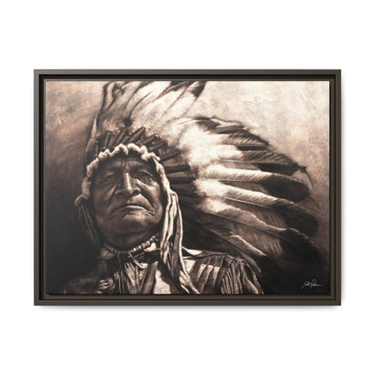 "Sitting Bear" Framed Canvas