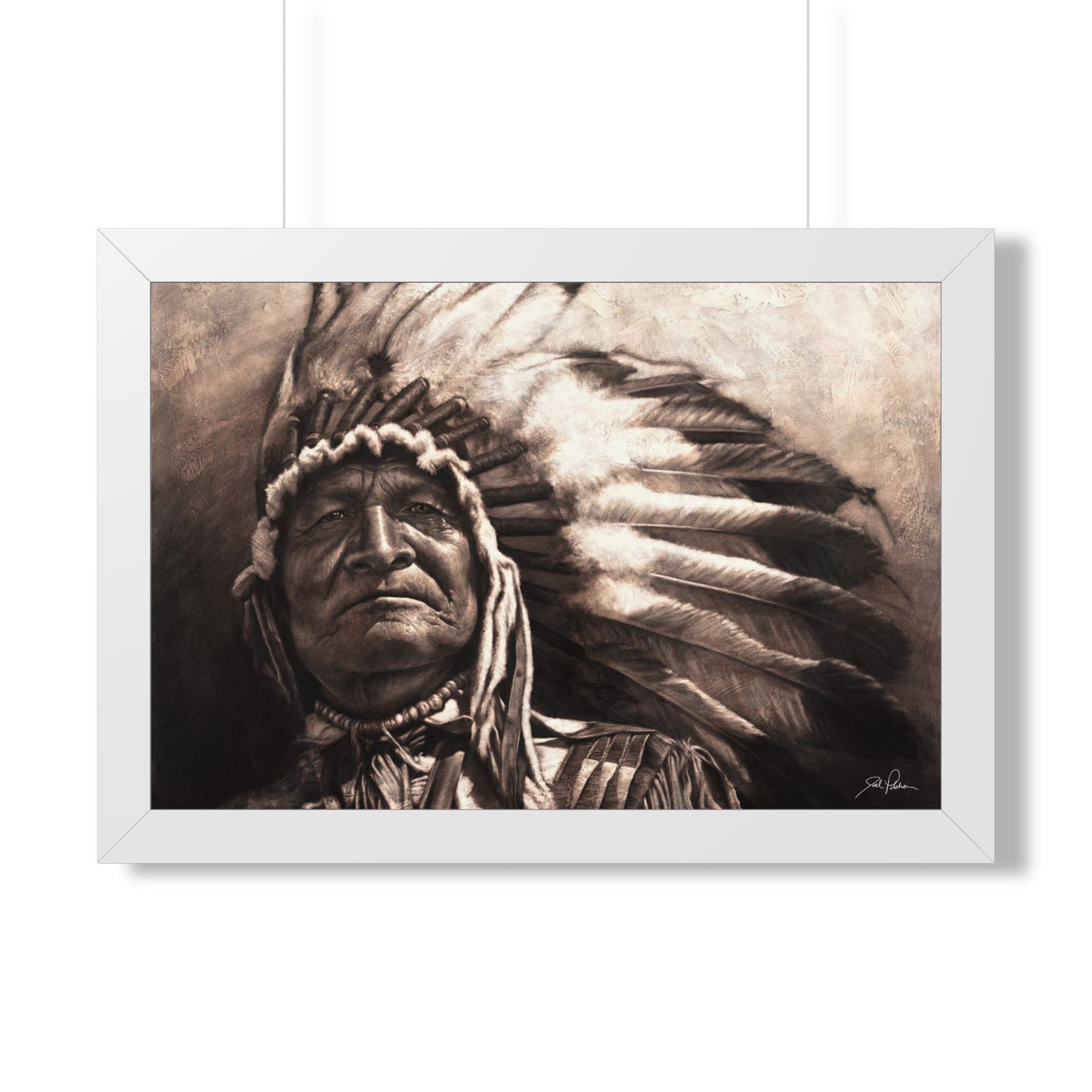 "Sitting Bear" Framed Paper Print