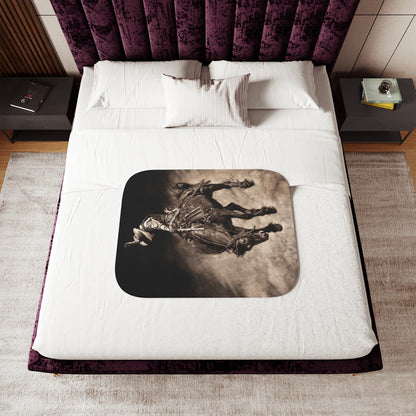 "Giddy Up" Sherpa Blanket.