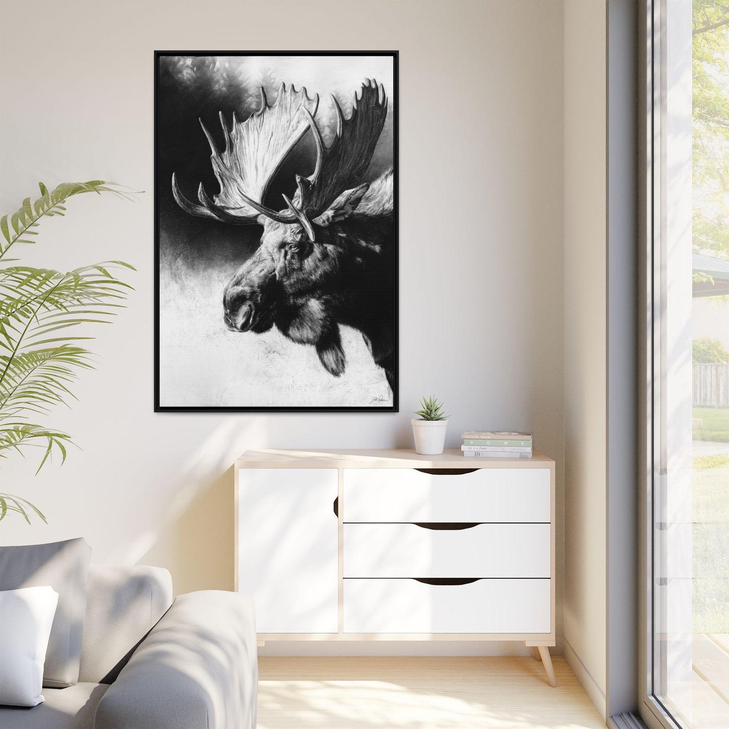 "Formida-bull" Framed Canvas