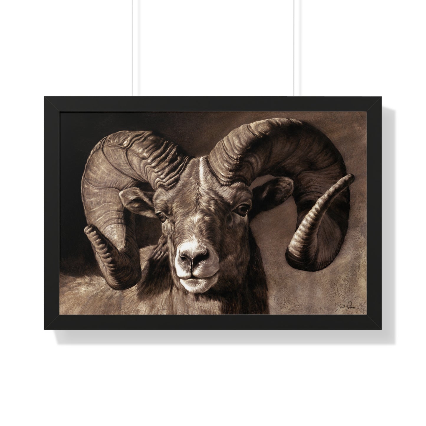"Full Curl" Framed Paper Print