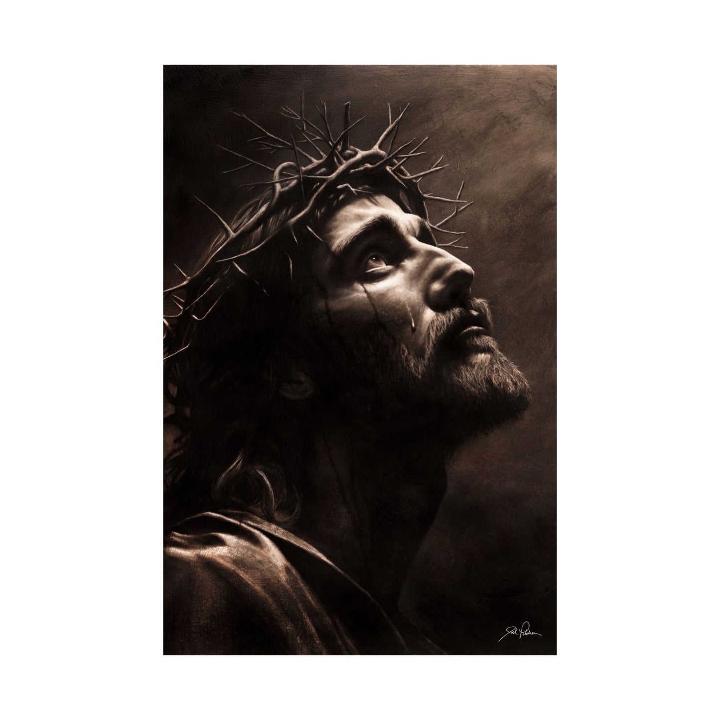 "With His Stripes We Are Healed" Premium Matte Paper Print.