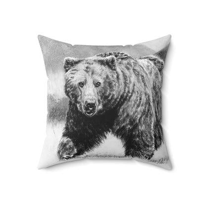 "Grizzly II" Square Pillow.