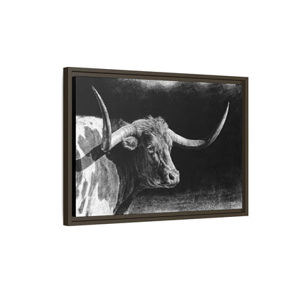 "Longhorn II" Framed Canvas