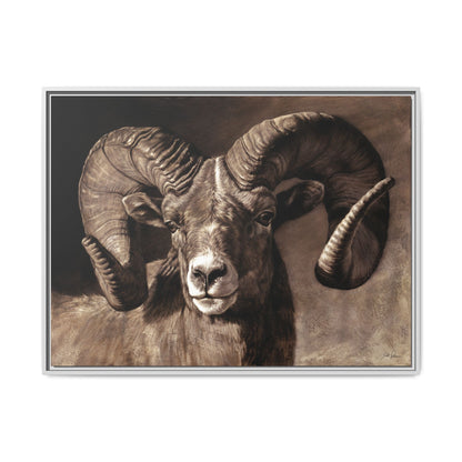 "Full Curl" Framed Canvas