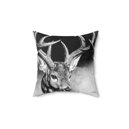 "Whitetail Buck" Square Pillow.