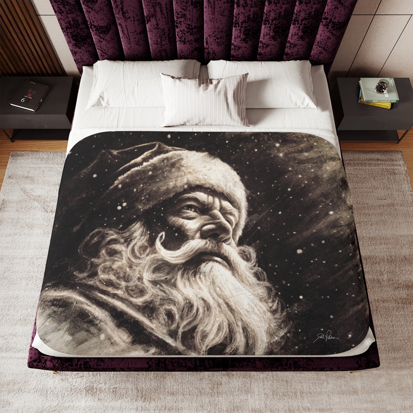 "Kris Kringle" Sherpa Blanket