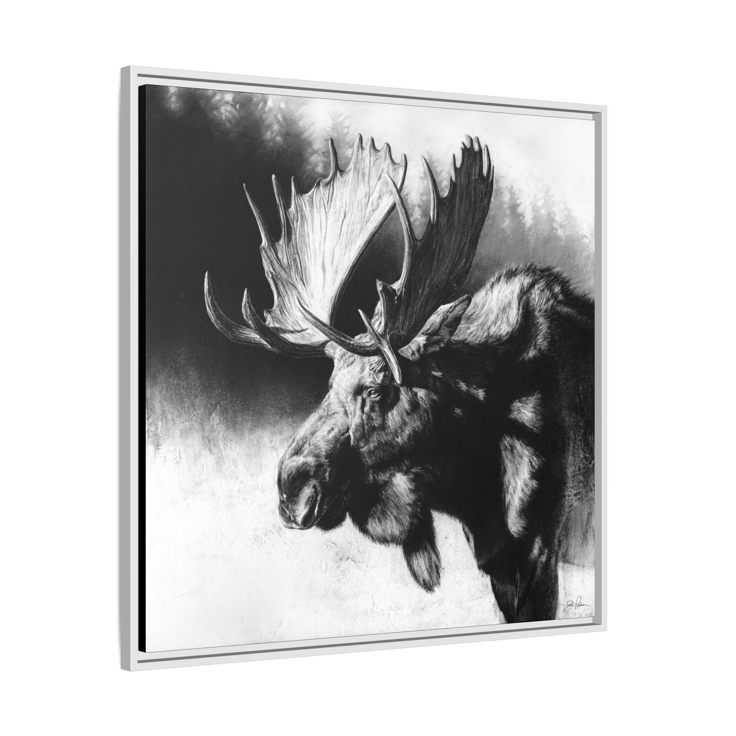 "Formida-bull" Framed Canvas