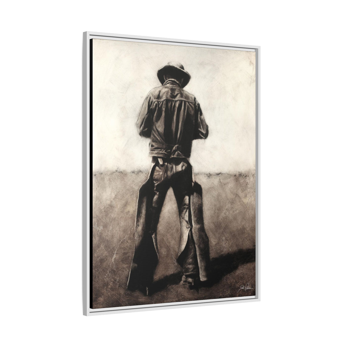 "Cowboy" Framed Canvas