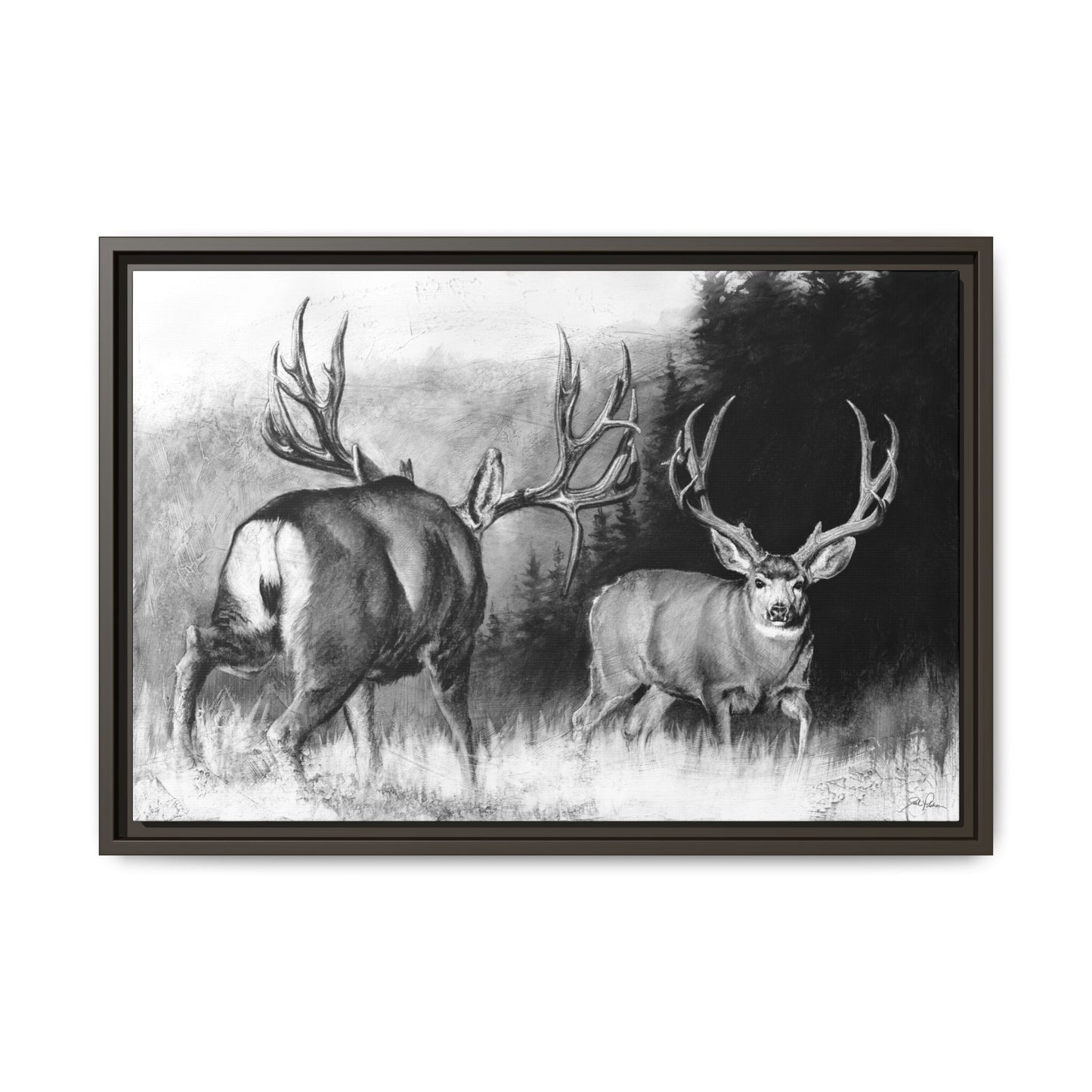 "Face Off" Framed Canvas