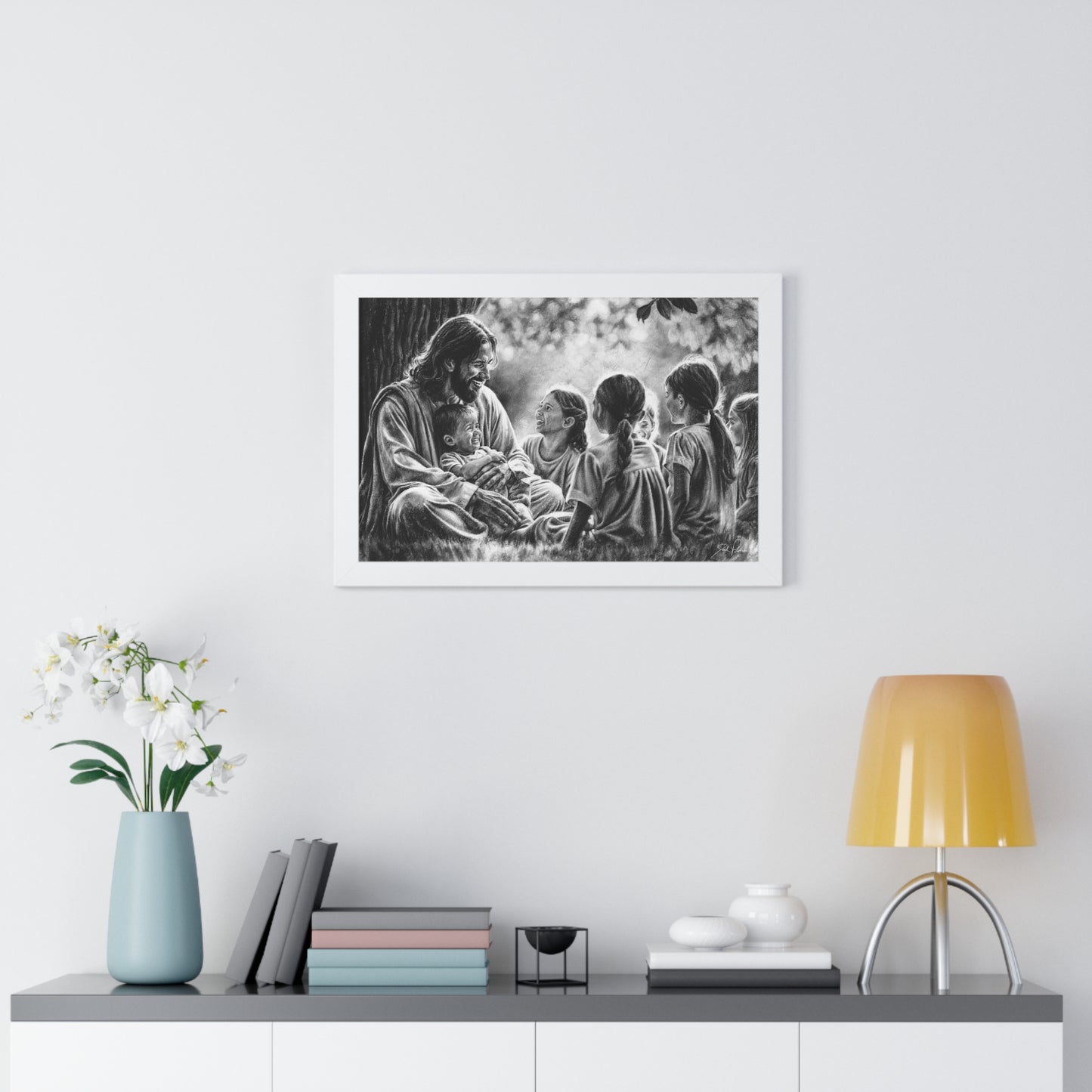 "Bless the Little Ones" Framed Paper Print