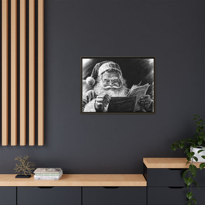 "Dear Santa" Framed Canvas