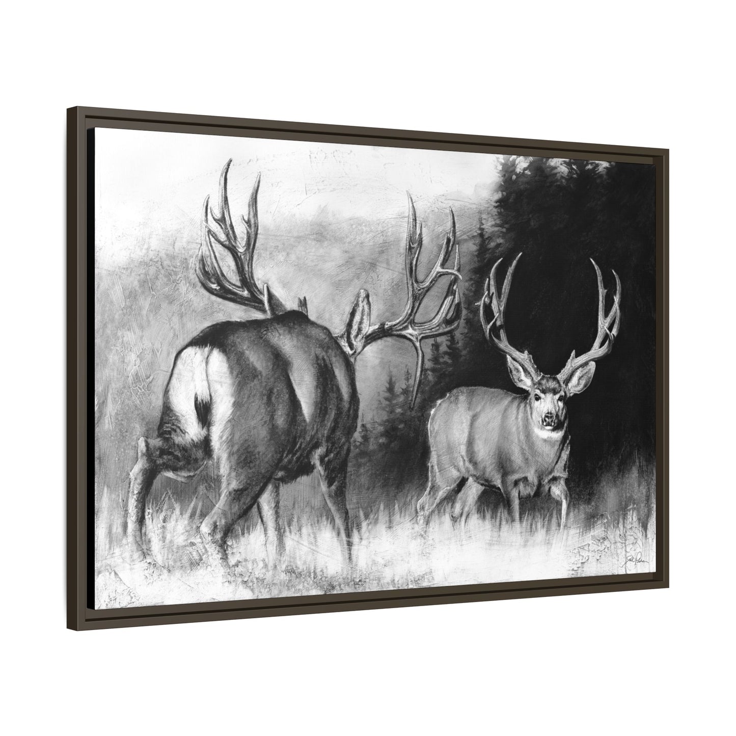 "Face Off" Framed Canvas
