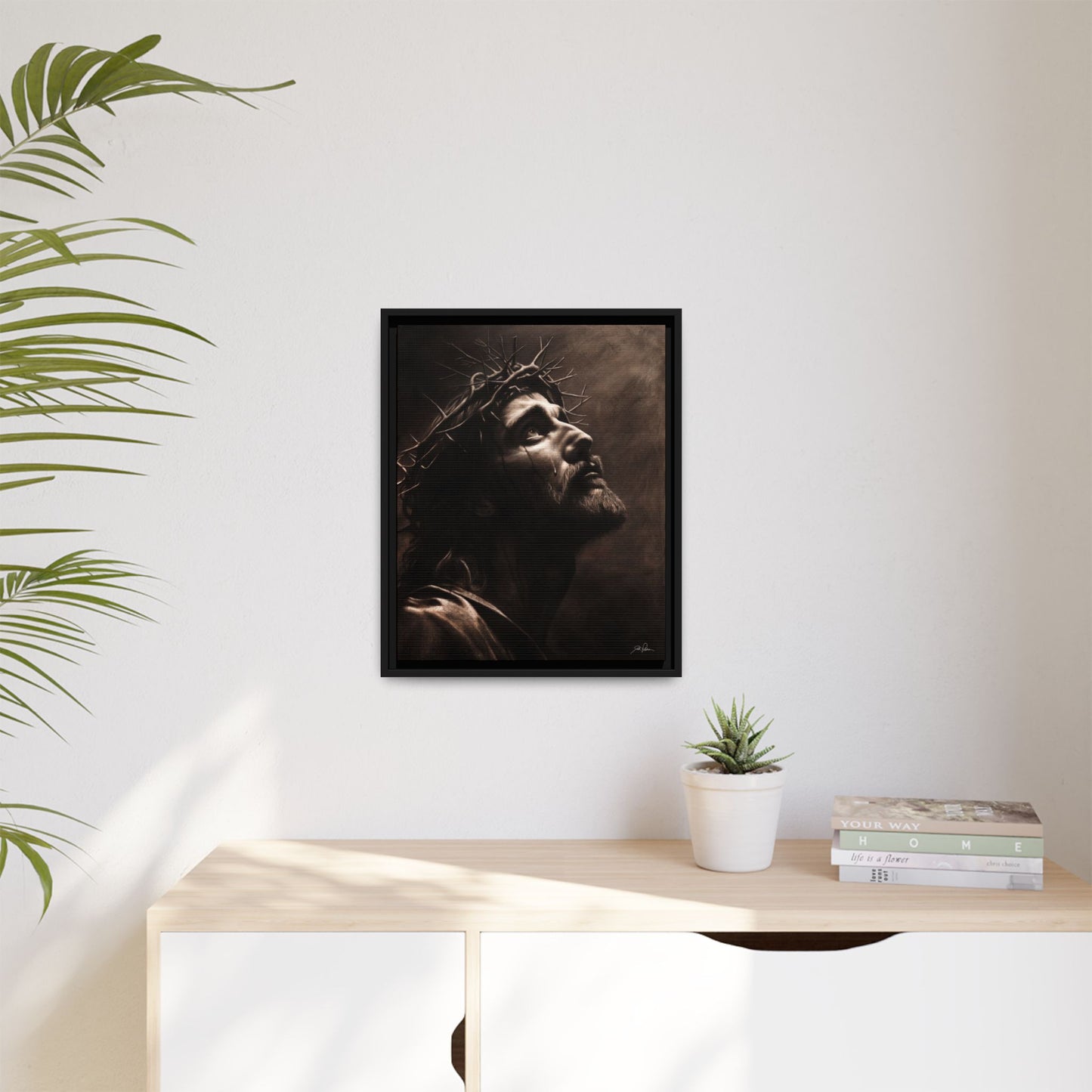 "With His Stripes We Are Healed" Framed Canvas