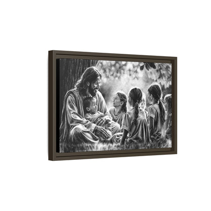 "Bless the Little Ones" Framed Canvas