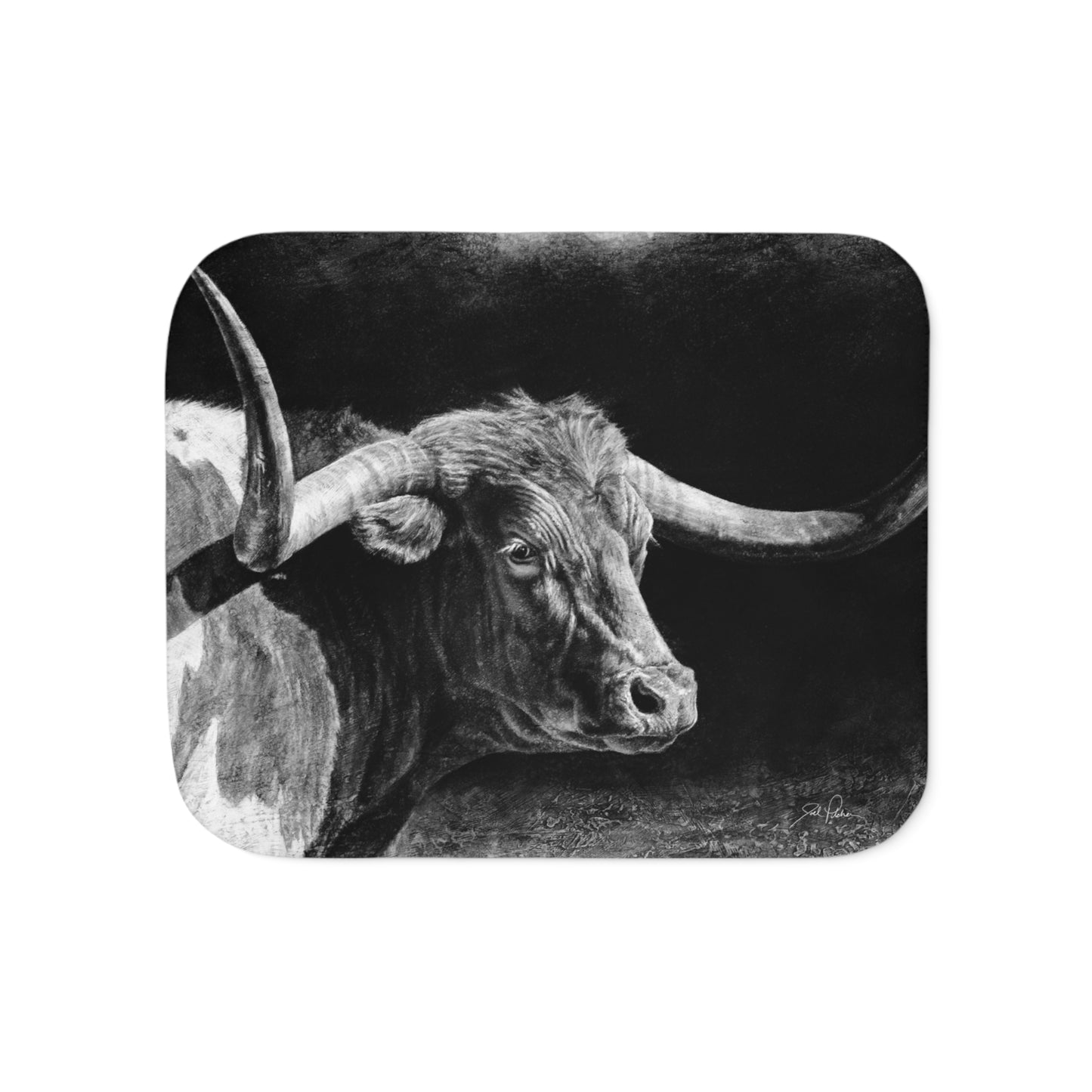 "Longhorn II" Sherpa Blanket.