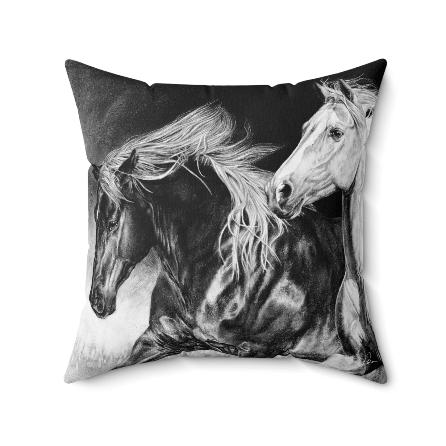 "Dynamic Duo" Square Pillow.
