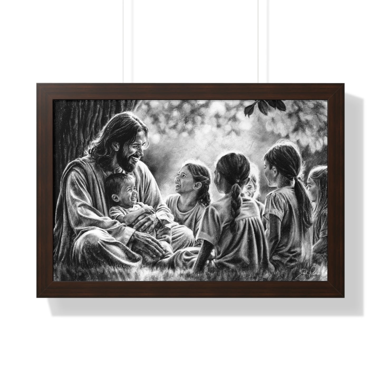 "Bless the Little Ones" Framed Paper Print