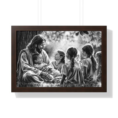 "Bless the Little Ones" Framed Paper Print