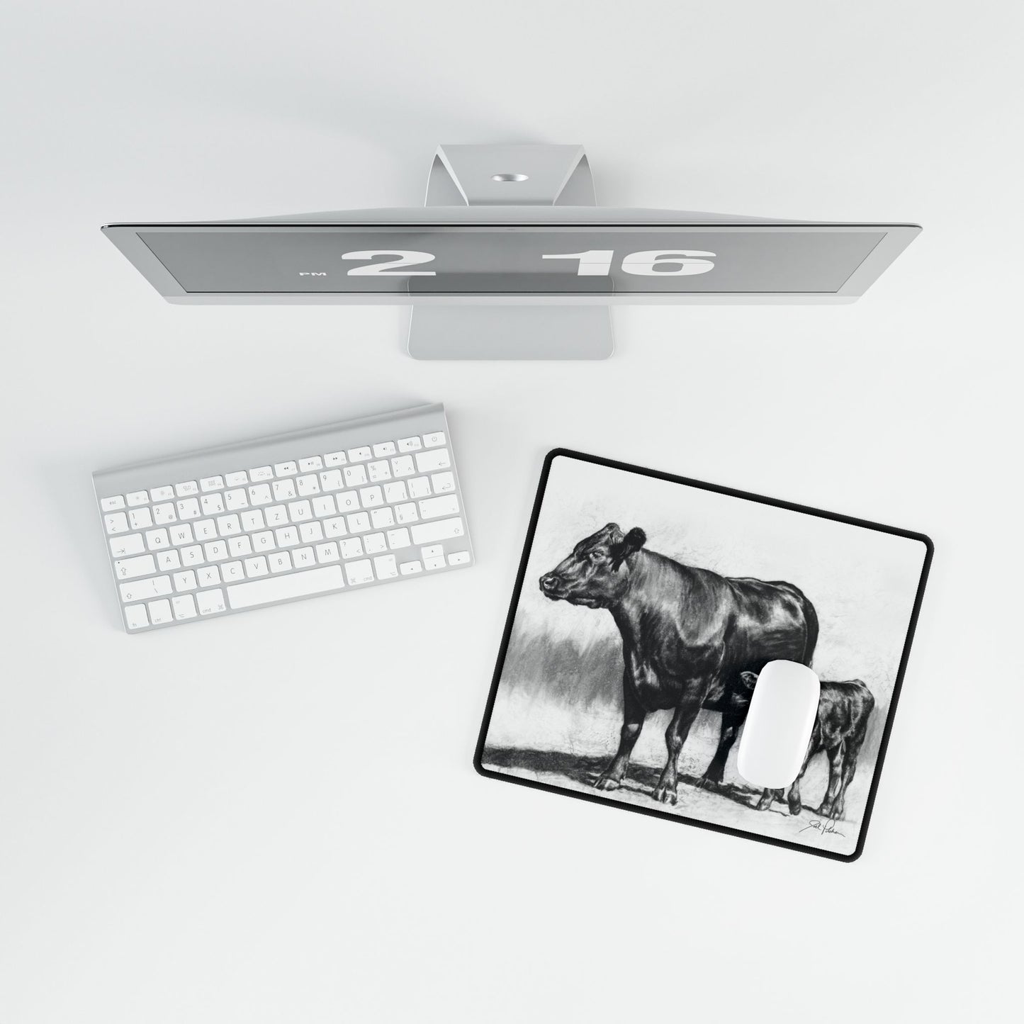 "Momma Cow and Calf" Mouse Pad
