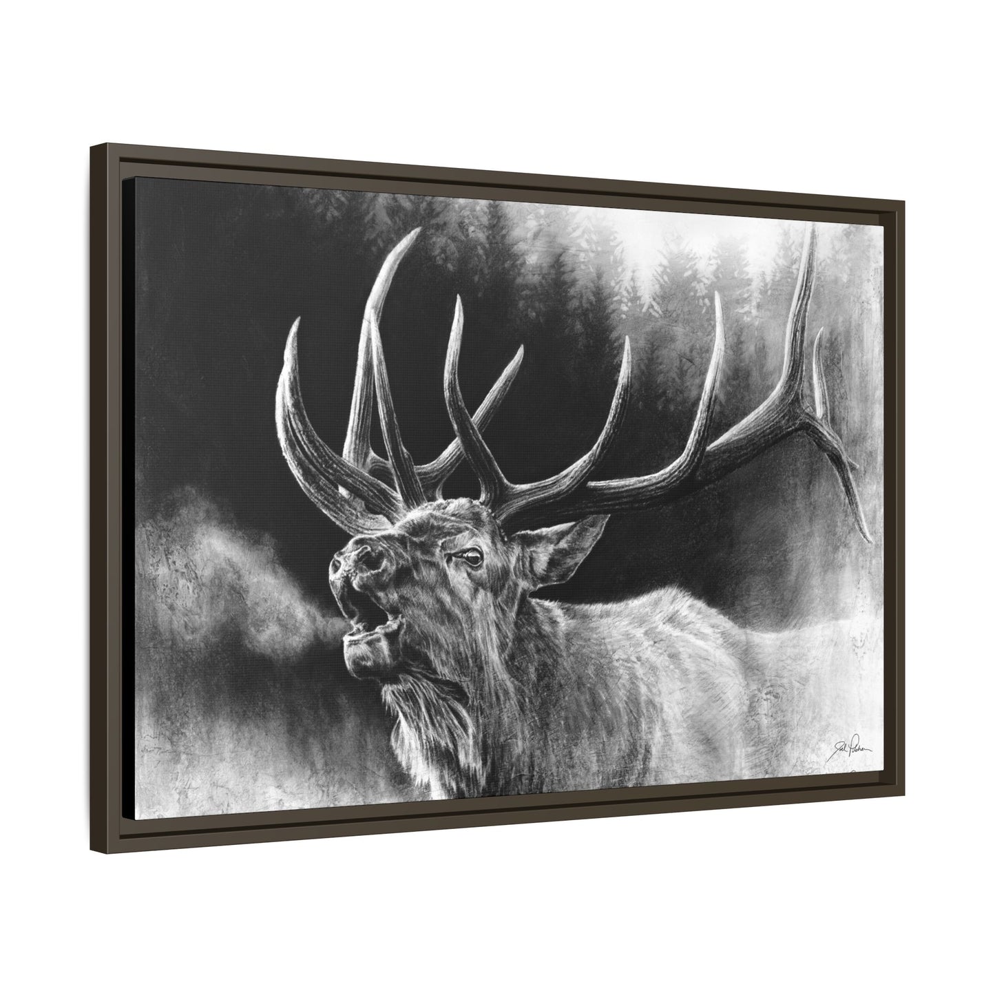 "Bugle Boy" Framed Canvas