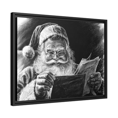 "Dear Santa" Framed Canvas