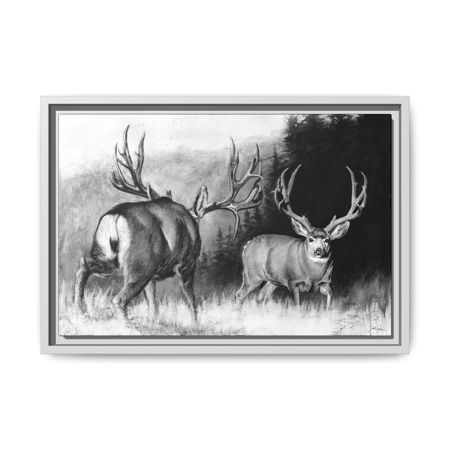 "Face Off" Framed Canvas