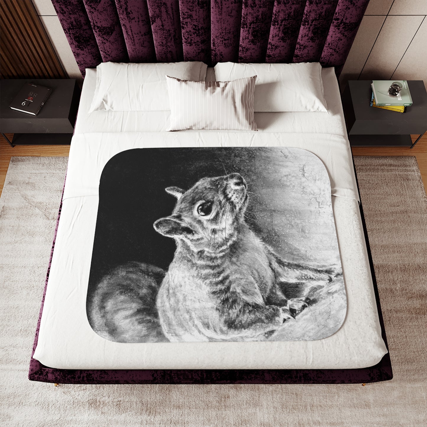 "Squirrel" Sherpa Blanket.