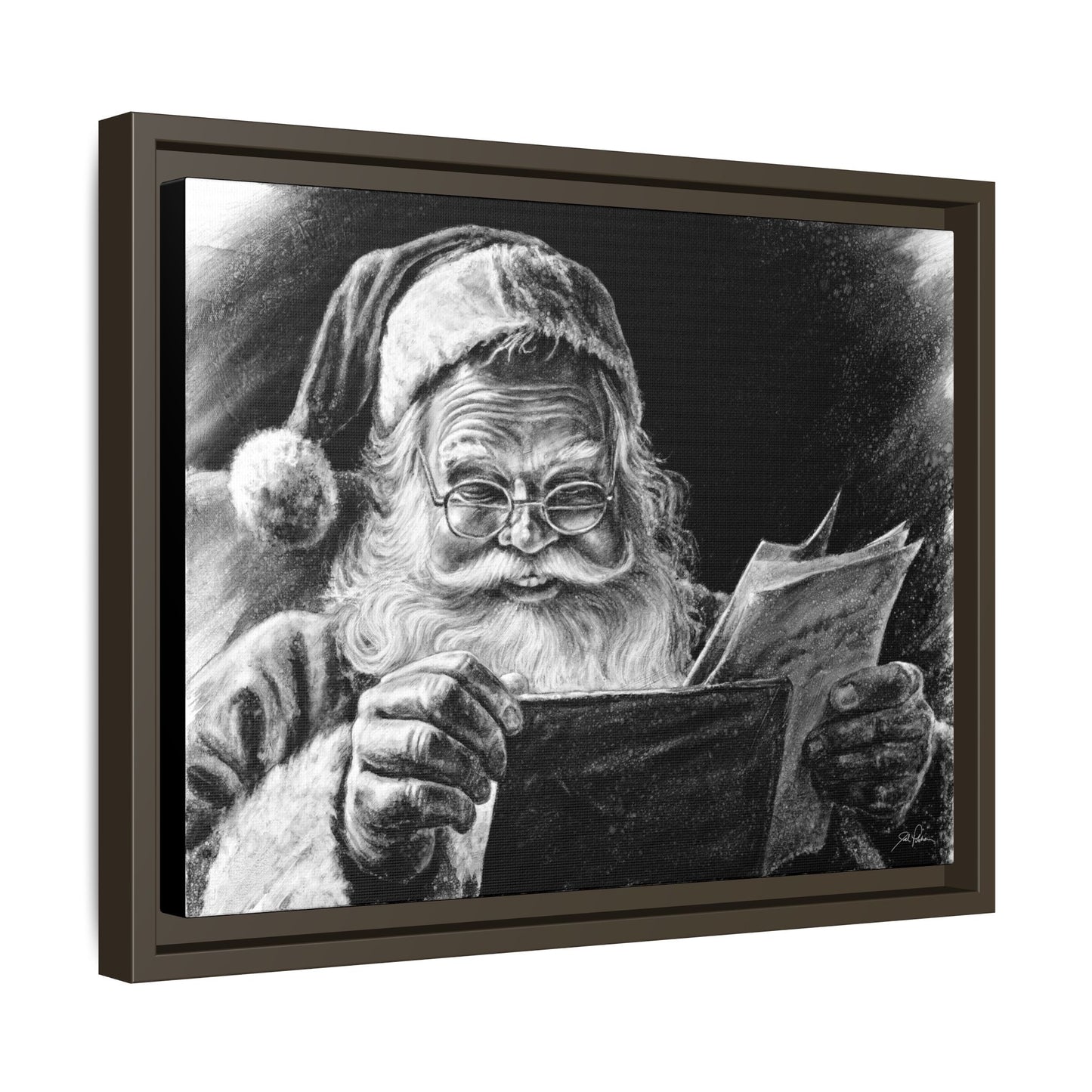 "Dear Santa" Framed Canvas