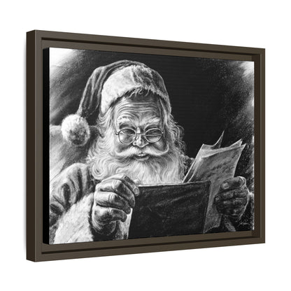 "Dear Santa" Framed Canvas