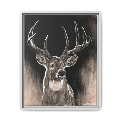 "Backlit Buck" Framed Canvas