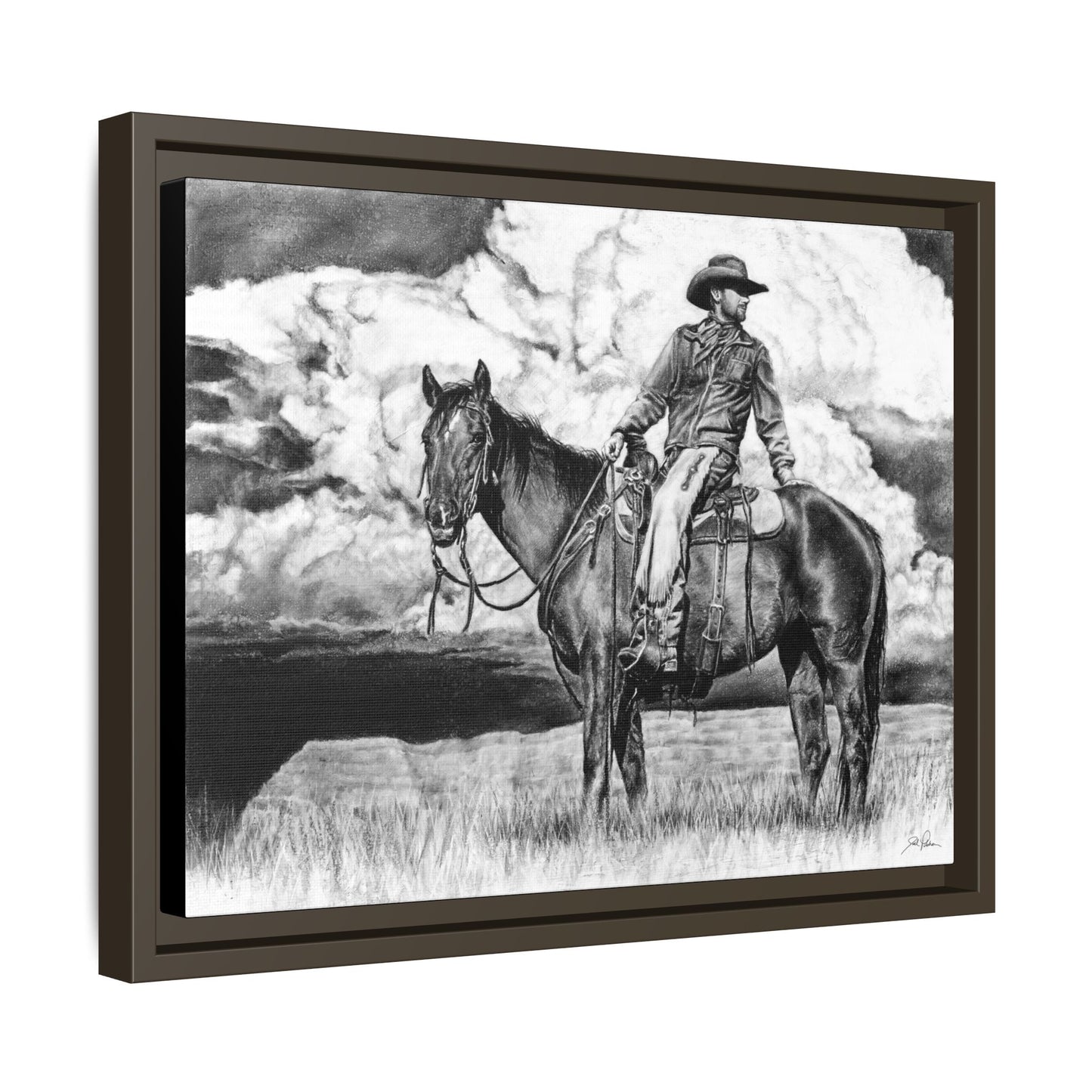 "Looking Back on the Path" Framed Canvas