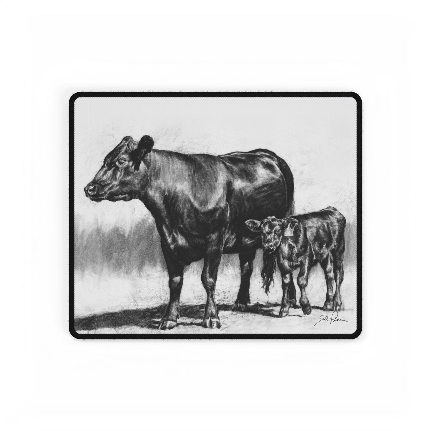 "Momma Cow and Calf" Mouse Pad